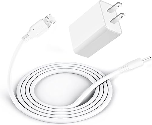 Mrgru Adaptador de cargador de 5 V y cable para dispositivo de tonificación facial compatible con NuFACE Mini dispositivo de tonificación facial,