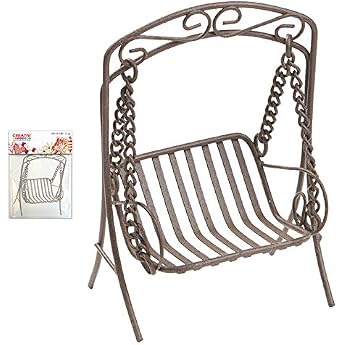 CREATIV DISCOUNT Miniature Metal Swing Approx. 11 cm