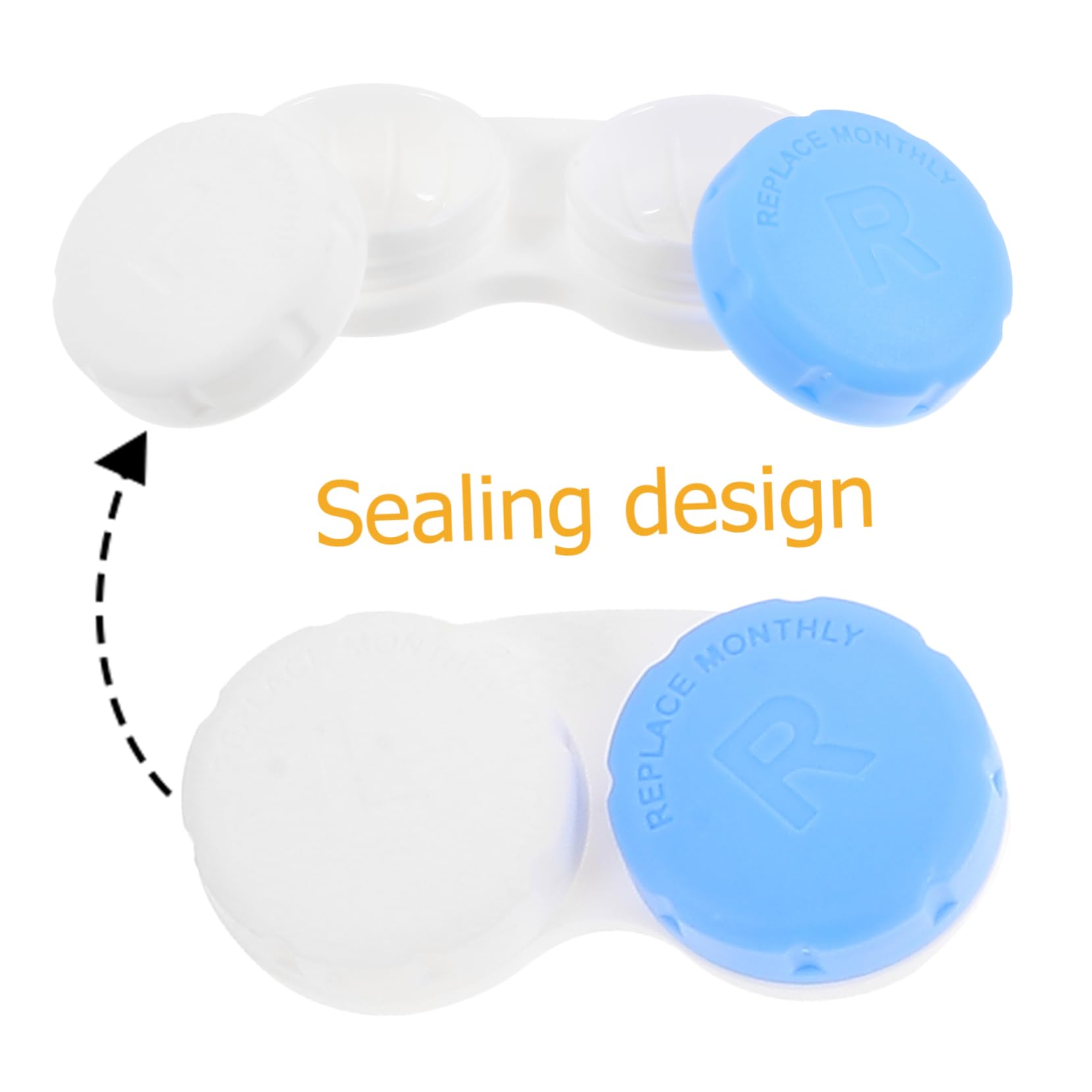 5 Series Estuche para Lentes De Contacto Ojo Casos Caso Claro Práctico Organizador De Lentes De Contacto Pequeño Porta Lentes De Bolsillo El Plastico 12 Piezas X 5