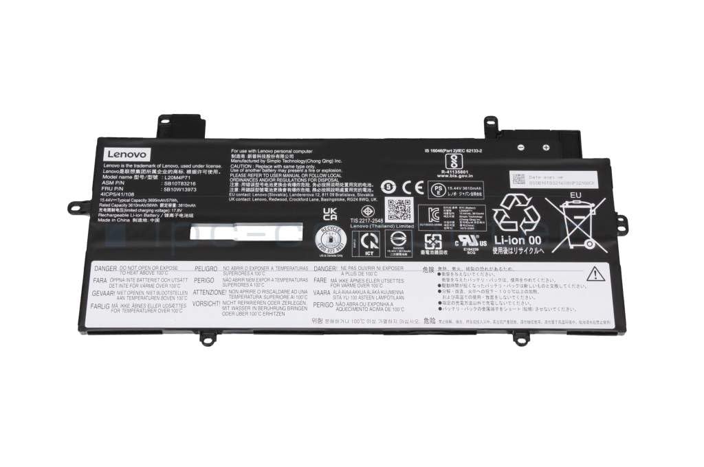 Lenovo 57Wh internal Laptop Battery for ThinkPad and Yoga, 5B10W13974