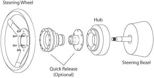 Miniatura 5 de Buje adaptador de liberación rápida para volante para Chevrolet Dodge y GM