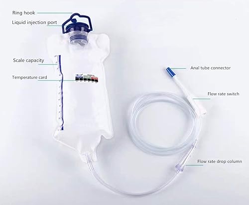 Miniatura 8 de Kit de enema casero reutilizable, kit de bolsa de enama de 40.6 fl oz para limpieza de colon, bolsa de ducha de colon, kit de limpieza de