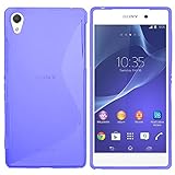 VCOMP Coque Silicone Gel Motif S-Line pour Sony Xperia T3 D5103 D5102 D5106 - Bleu