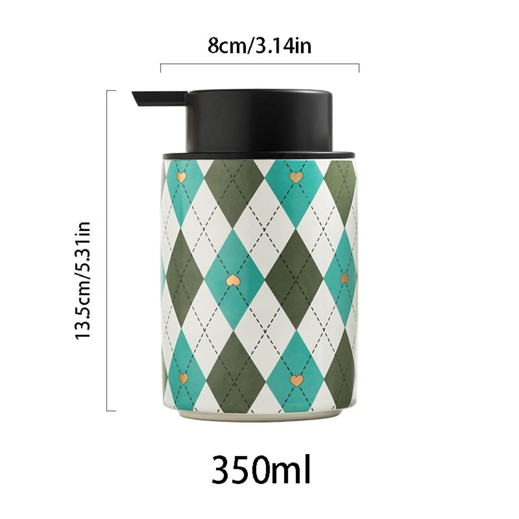 Dozowniki mydła typu push wzór kwiatowy design ceramiczny dozownik balsamu pojemnik na mydło w płynie wielokrotnego użytku dozownik mydła dozownik mydła do łazienki (B)