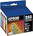EPSON 252 DURABrite Ultra Ink Standard Capacity Black & Color Cartridge Combo Pack (T252120-BCS) Works with WorkForce WF-3620, WF-3640, WF-7110, WF-7610, WF-7620, WF-7710, WF-7720, WF-7210