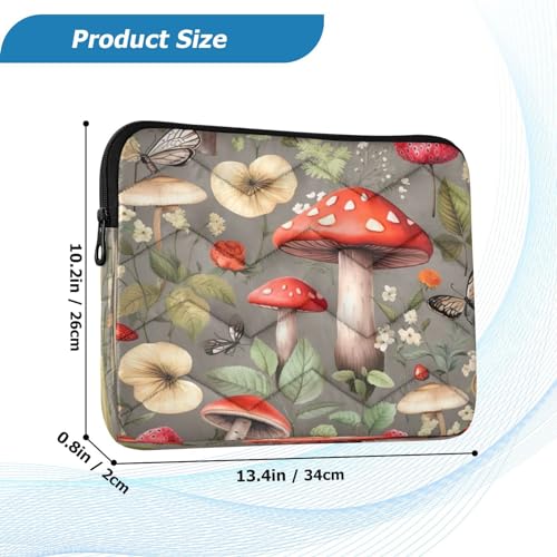 Funda para portátil 13-14 pulgadas impermeable con diseño de hongos miniatura 3