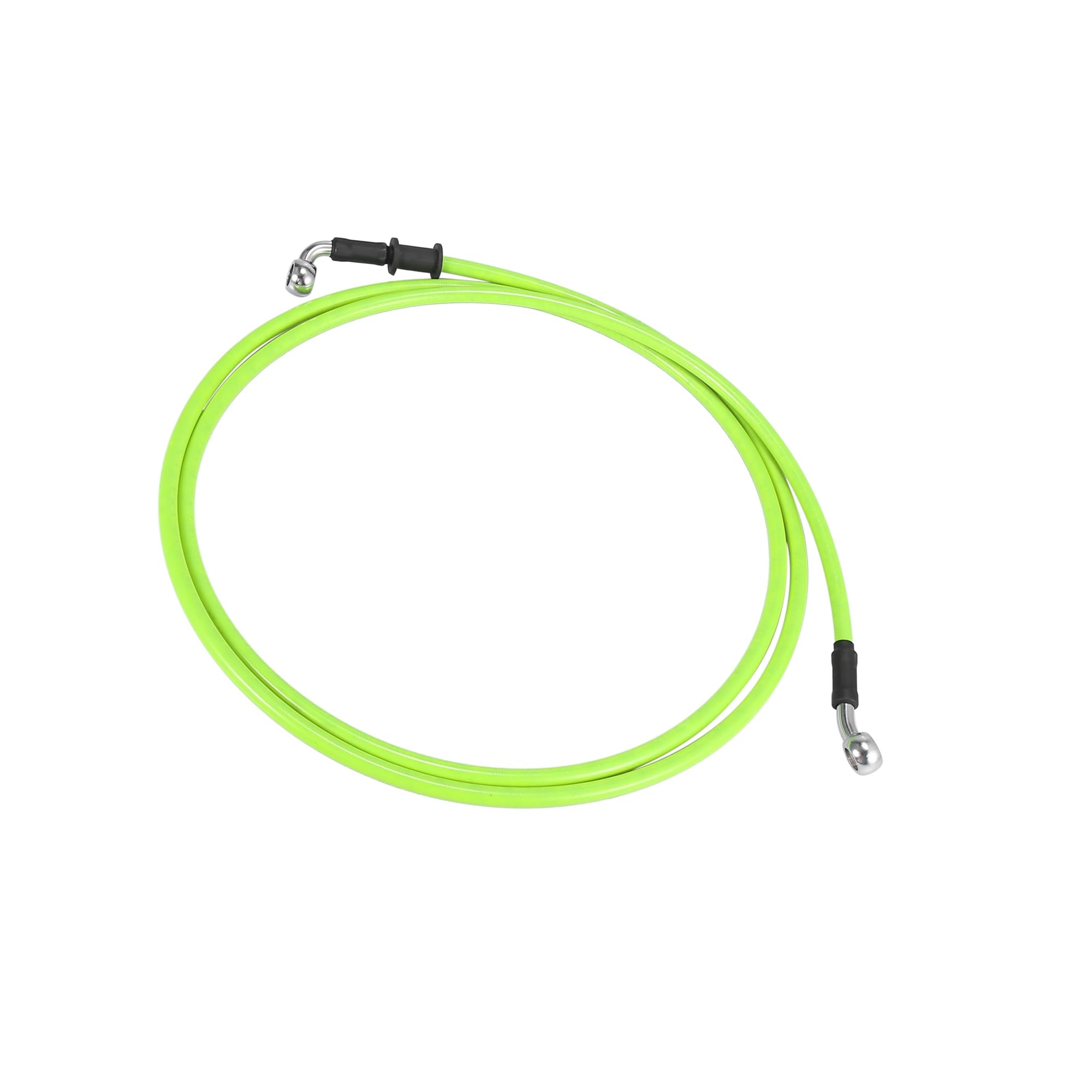 Tubo de freno de moto de 200 cm Motoforti en acero inoxidable trenzado verde
