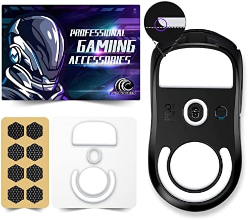TALONGAMES Rounded Curved Edges Mouse Feet Skates Pads Compatible with Logitech G PRO X Superlight Wireless Gaming Mouse Feet Replacement (0.8mm, Smooth , Pure White PTFE) Pro Performance Upgrade