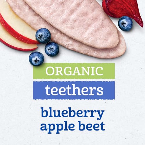 Gerber Blueberry Apple Beet Organic Teething Wafers, 6 Pack | Baby snack; organic gentle teething wafers; blueberry apple beet; 6 x 1.7 oz boxes - image 3