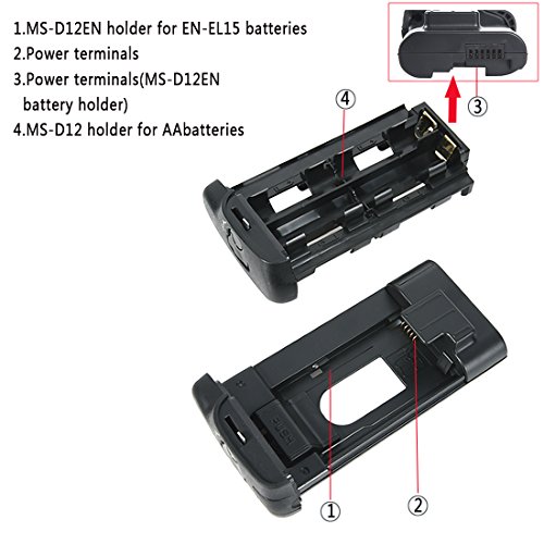 DSTE ® MB-D12 Multi Power Battery Grip For Nikon D800E D800+ Wireless Remote Control - Image 2