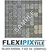 FLEXIPIXTILE, SAMPLE, Aluminum Mosaic Tile, Peel & Stick, Kitchen Backsplash, Accent Wall, SILVER SPOON