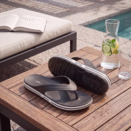 Image of YOHO Grip Orthopedic Slippers for Men | Waterproof Monsoon Footwear | Footpharma Footbed & TripleDense Foam | Anti-Skid Chappals