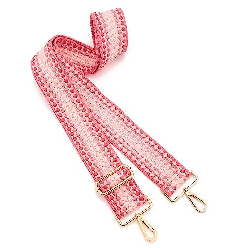 Image of Wide Shoulder Strap Adjustable Replacement Belt Guitar Style Crossbody Bag Handbag Strap Multicolor Canvas Straps(Wide:2in)(Color21)