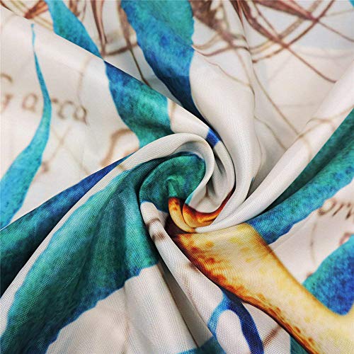 YXZLY 4 STÜCKE Meer Stil rutschfeste Wc Polyester Abdeckmatte Set Bad Duschvorhang, Wasserdicht und Komfortabel, für… – Bild 6