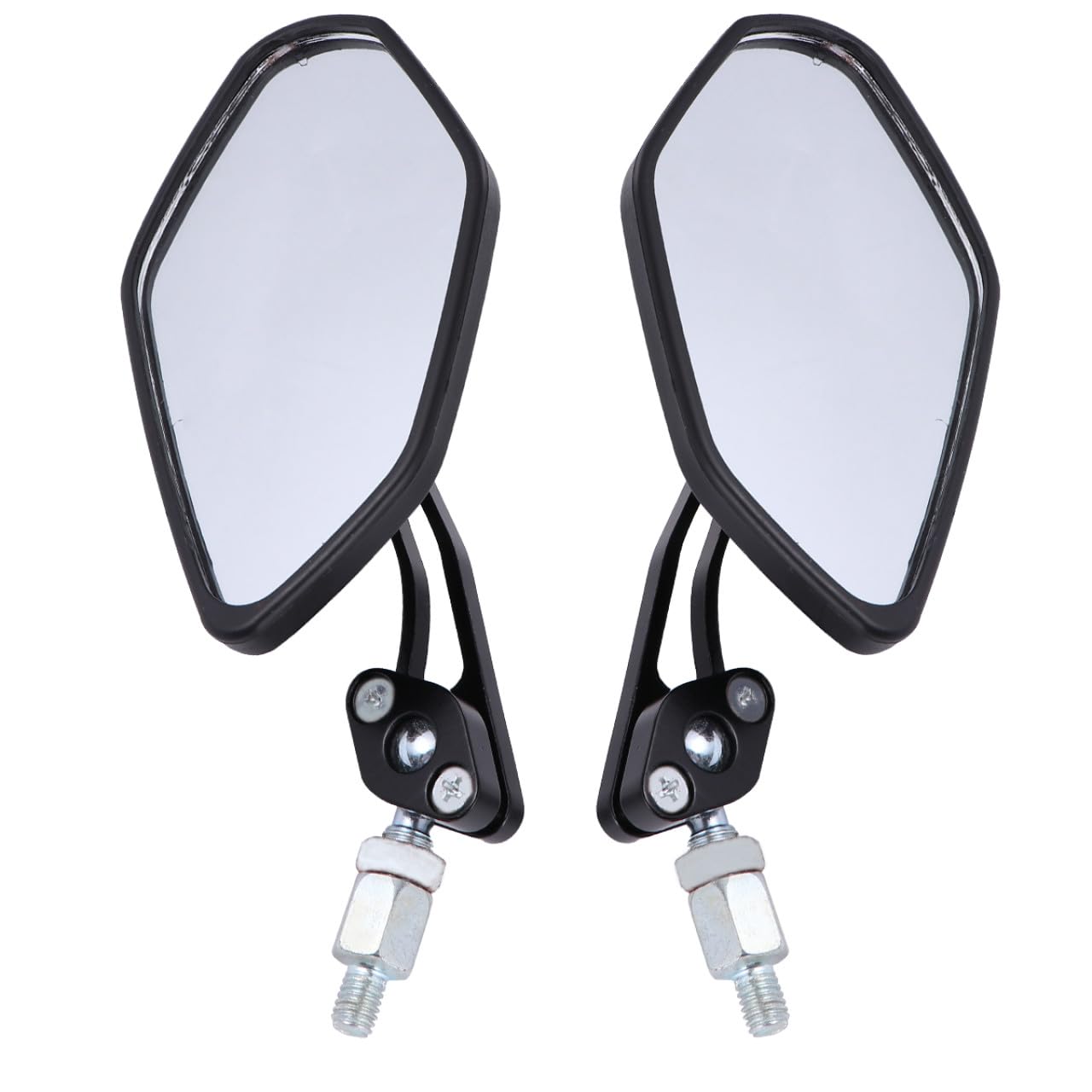 Specchietto Retrovisore Moto 1 Paio in Lega di Alluminio Nero