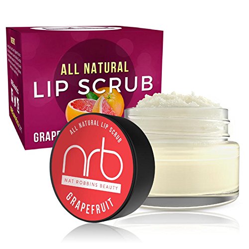 NRB Beauty Revival Lip Scrub - All Natural Sugar Based - Exfoliating & Moisturizes Chapped Dry Lips - 0.5 oz Each - Made In The USA - Grapefruit