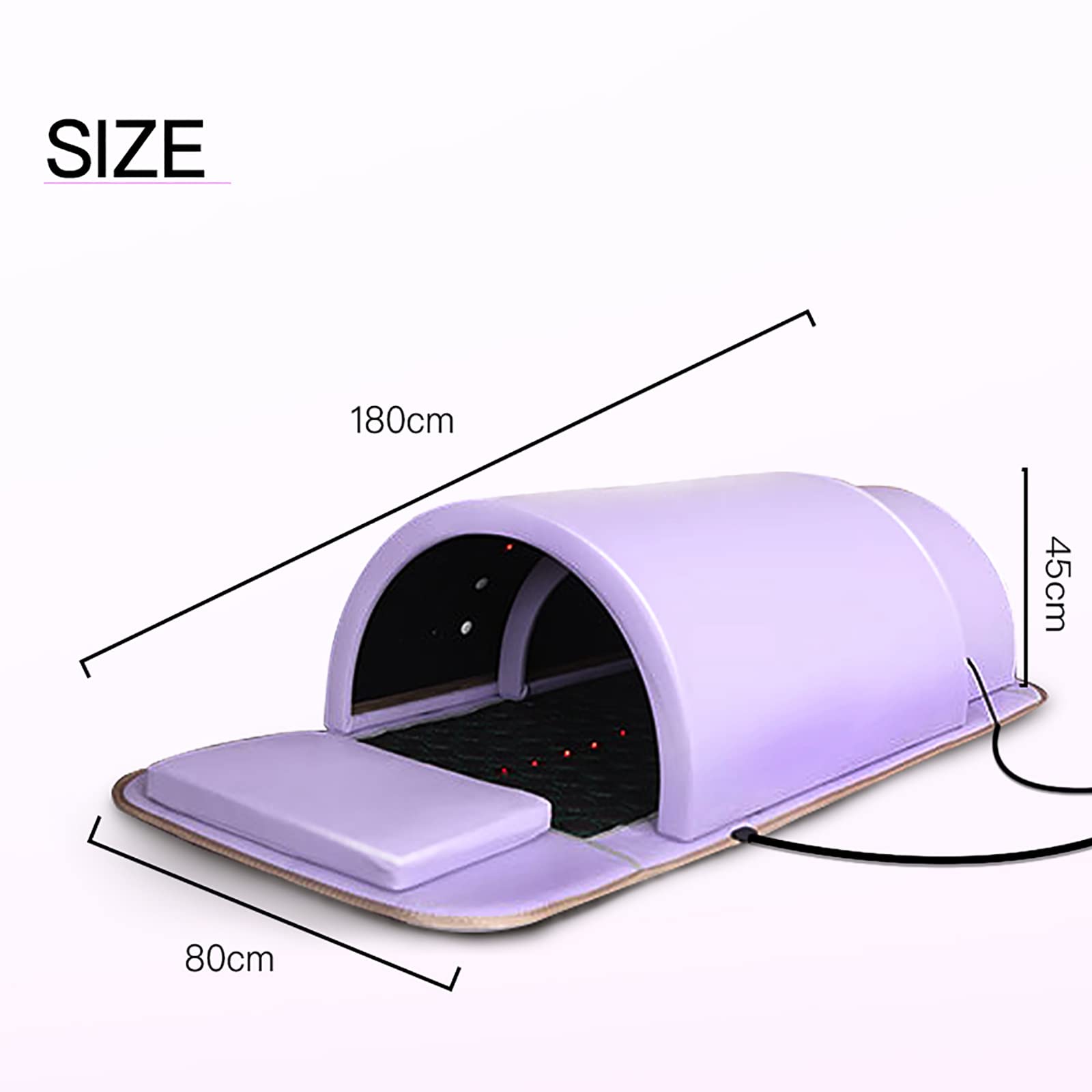Sauna Dome Luxor Technologia Zero EMF, terapia dalekiej podczerwieni, profesjonalna sauna z matą na podczerwień. German, turmalin