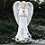 Elegondrar Solar Angels for Outside Garden, Angel Statue with Bird for Yard Lawn Patio Balcony, Memorial Gifts for Mom, Grandma, Women, 12 Inch,Resin