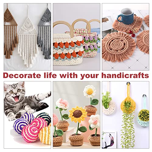 Xiangzi Macrame Cord 3Mm X 109Yards (328Feet),100% Natural Cotton Macrame Rope-4 Strand Twisted Cotton Cord For Macrame Supplies Diy Crafts Knitting Plant Hangers Gift Wrapping #TOP6