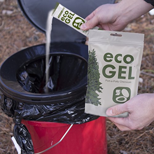Eco Gel Port-A-Potty and Emergency Toilet Chemicals, Eco-Friendly Liquid Waste Gelling and Deodorizing Powder. Single Pack