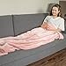 Catalonia Pink Sherpa Throws Blanket for Girls, Super Soft Comfy Fuzzy Micro Plush Fleece Snuggle Blanket for Sofa Couch TV Bed Reversible Match Color All Seasons, 50