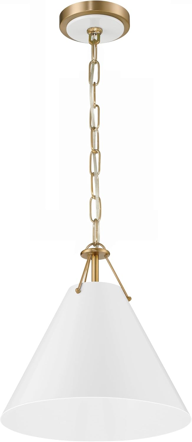 Crystorama Xavier 1 Colgante de oro vibrante ligero con un acabado brillante