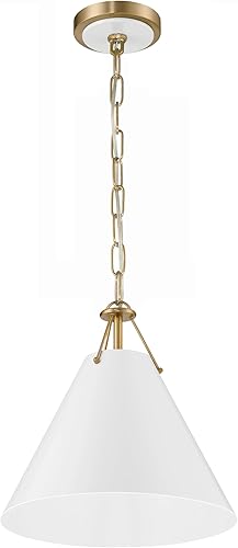 Crystorama Xavier 1 Colgante de oro vibrante ligero con un acabado brillante