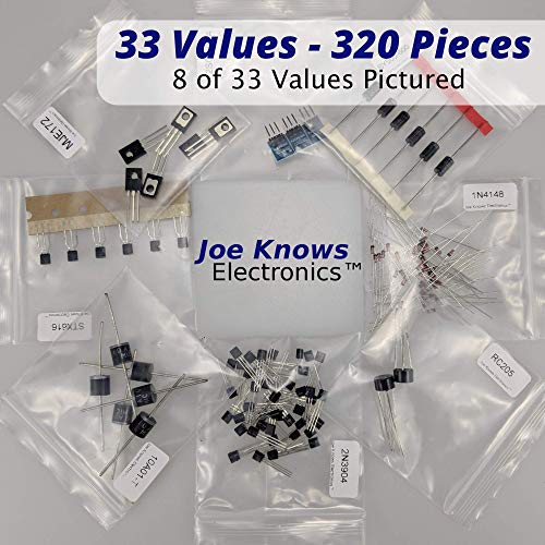 Joe Knows Electronics Semiconductor Kit (320 Transistors & Diodes)