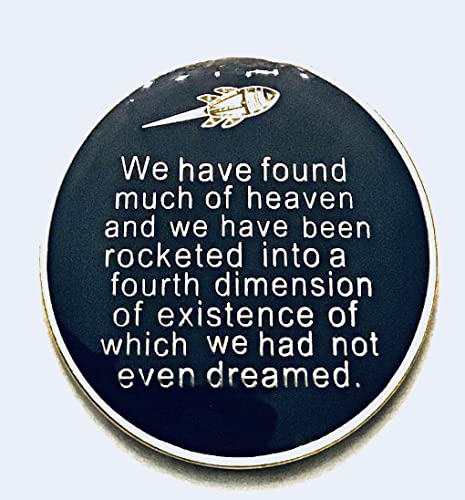 4 Year AA Medallion - Alcoholics Anonymous- The Moon & Stars, Rocket Chip Midnight Blue & Gold Sobriety Medallion, Token