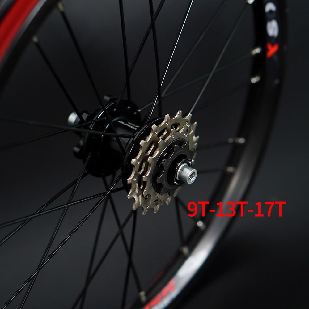 16" Juego de Ruedas de BMX + Volante de inercia 3 velocidades 9-13-17T