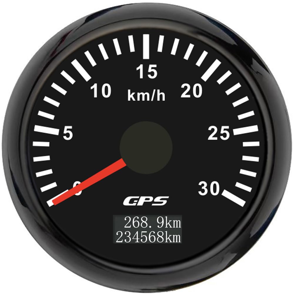 ELING 52mm GPS Speedometer 0-30km/h Speedometer with 7 Colors Backlight for Tractors ATV UTV