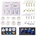 36 PCS Stud Earring Mold Tool Included 9 PCS Silicone Resin Mould, 20 PCS Stud Earring and 8 PCS Ear Hook, Woohome Casting Moulds Clear Tiny Ear for DIY Jewelry Craft Making