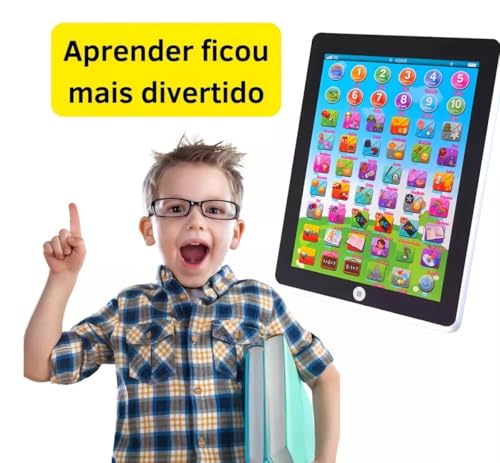 Tablet Infantil Bilíngue Interativo Educativo Divertido Pilha