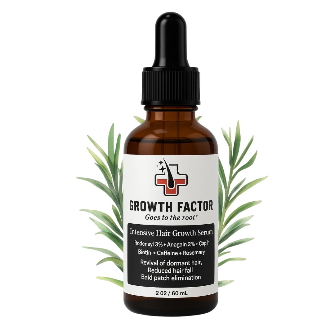 Growth Factor Hair Growth Serum Concentrate - 3% Redensyl, 4% Anagain, 2% Baicapil, Caffeine, Biotin & Rosemary - Hair Growth Serum For Men & Women, 30ml-image-28