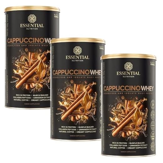 3x Cappuccino Whey 420g - Essential Nutrition