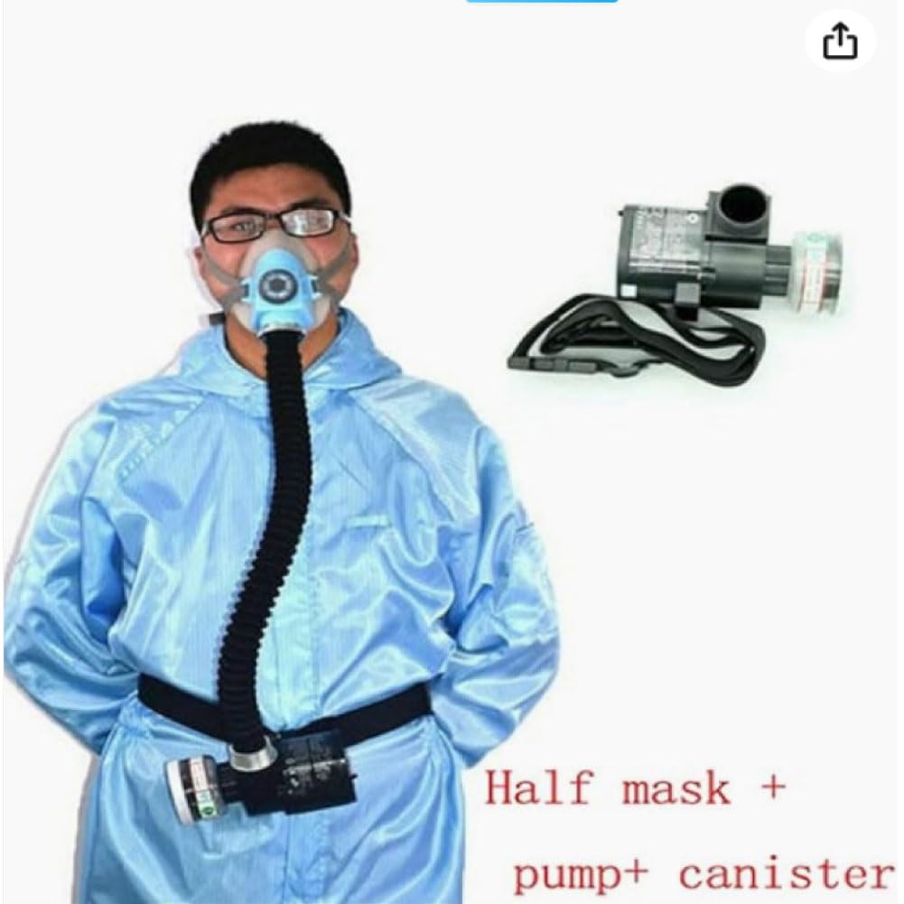Maschera respiratoria Integrale a spruzzo con Filtro in Silicone per Gas chimici per Polvere da Laboratorio, Saldatura e Vernice