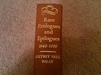 Rare Prologues and Epilogues 1642-1700 B001KRX9QO Book Cover