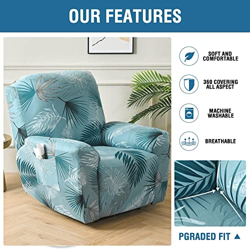 Image of Eco-Ancheng Recliner Slipcovers 4-Pieces Lazyboy Recliner Covers Recliner Couch Covers Recliner Chair Cover Non Slip Reclining Slipcovers with Storage Pockets Furniture Protector for Living Room