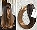22 Inches Straight Full Head Ombre Dip Dyed Clip-in Hair Extensions 6pcs Pack (Col. Dark brown to Dark blonde) DL