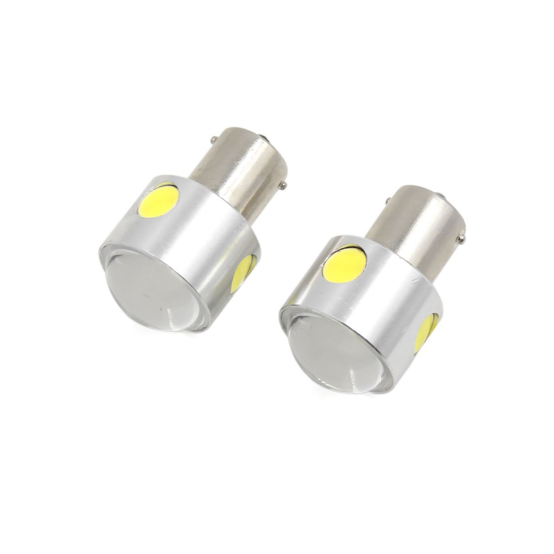 uxcell 2Pcs 1156 White COB LED Projector Lens Car Tail Brake Backup Reverse Light