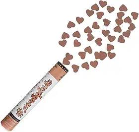 Lança confetes De Papel Metalizado Ou Coloridos (Coração Rose Gold)