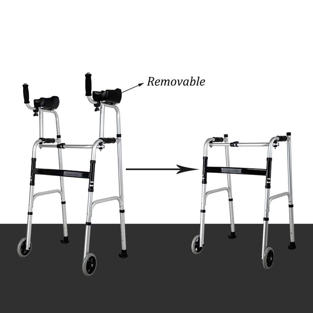 Chodzik dla seniorów Rollator Standardowe ramki do chodzenia Chodzik na kółkach z 4 kołami Składany rollator dla seniorów Osoby w podeszłym wieku - pomoce do chodzenia Lekki interesting