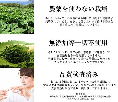 Amazon Co Jp あしたば農園 Com 八丈島産 明日葉 青汁 純粉末 パウダー 250g 食品 飲料 お酒