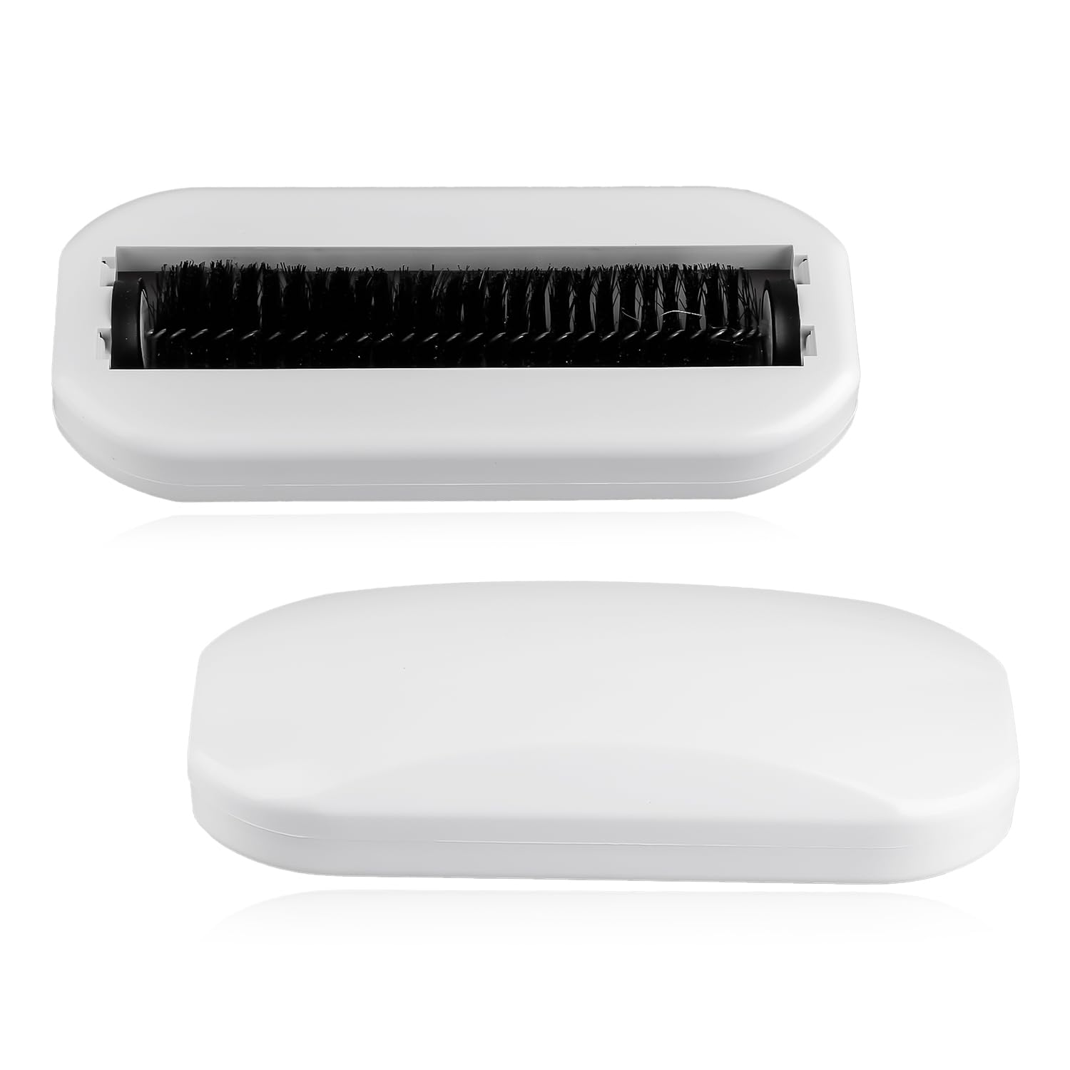 Gaomumu White Handheld Crumb Brush, Multi-Functional Manual Drum Sweeper, Easy To Use Soft Bristle Debris Cleaner For Table, Sofa & Home Cleaning