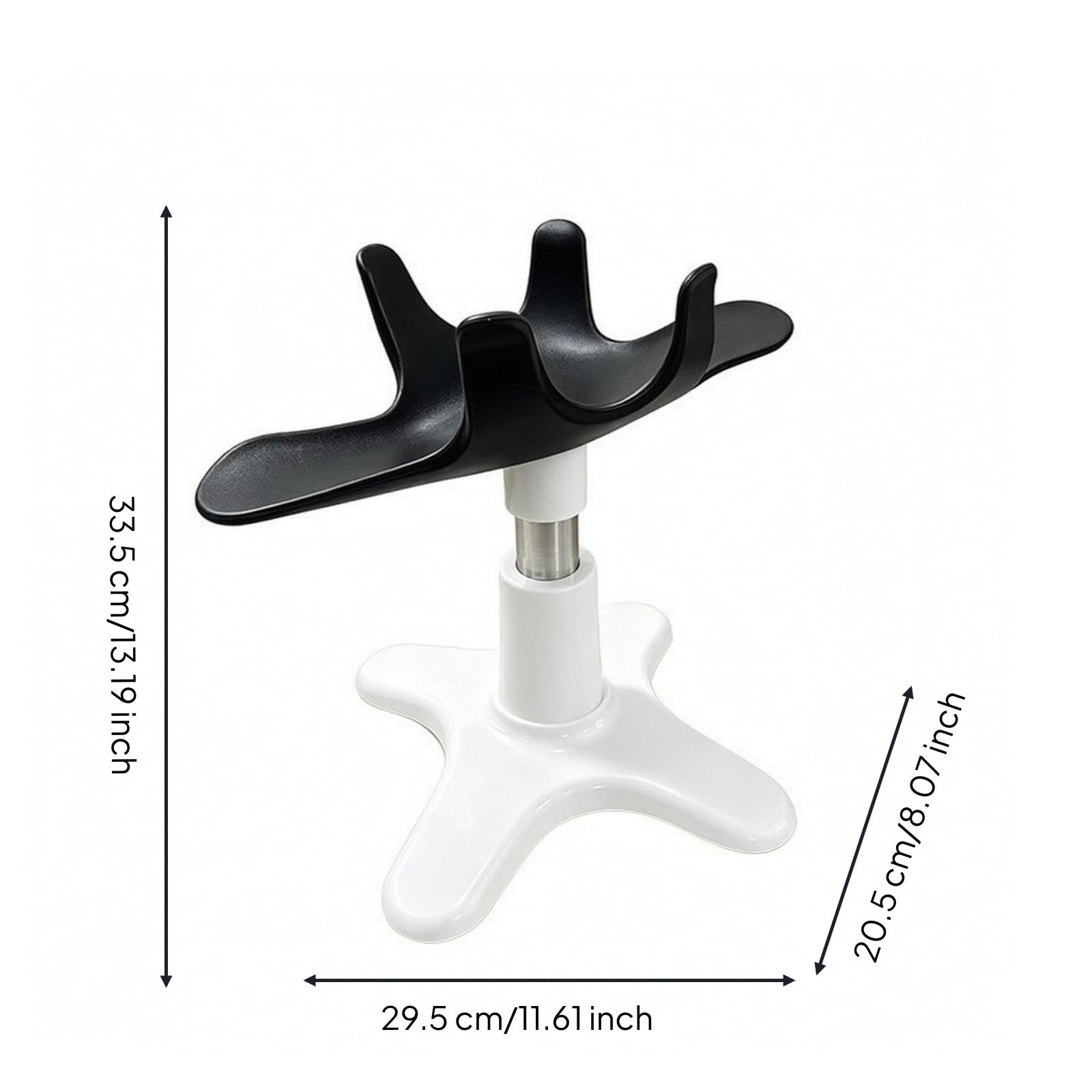 Qianly Supporto da Toeletta in Nylon per Animali Stabile Robusto, Nero+Bianco