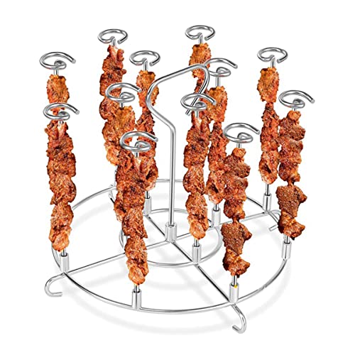 Techson Air Fryer Skewer Stand, Stainless Steel Kebab Grill Rack Holder, Air Fryer Accessories for Instant Pot 6 Qt