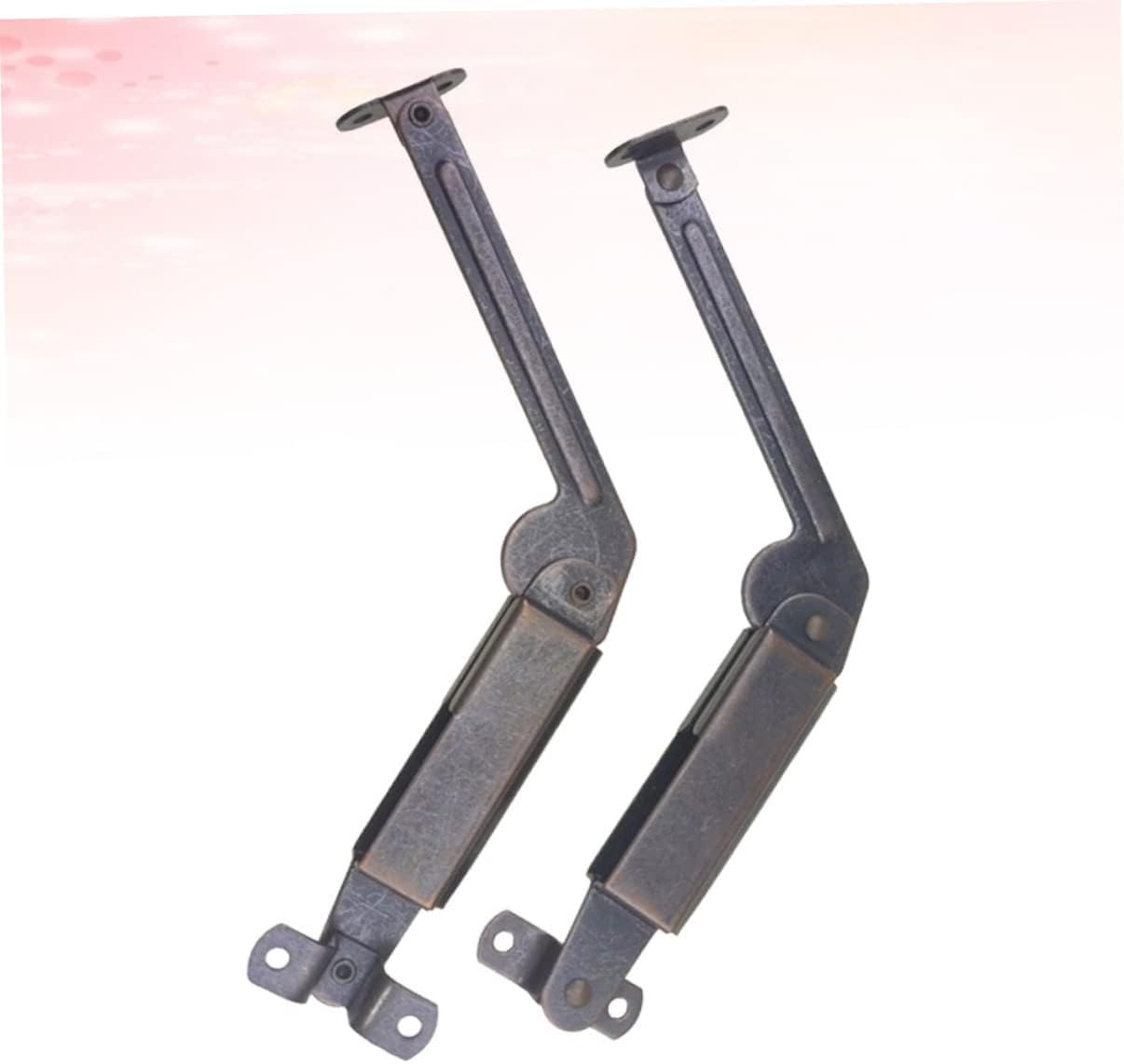 2pcs Spring Long Arm Safety Support for Cabinets and Toy Boxes Antique Copper Spring Arms for Wood Boxes Easy to Install Versatile Use