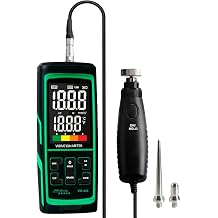 Industrial Vibration Meter VM-424 with Remote Probe, Acceleration 0.1199.9 m/s2, Velocity 0.1199.9 mm/s, Displacement 0.0011.999 mm, 10Hz3kHz, Magnetic Sensor