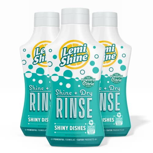 Comparison: Best Rinse Aid For Hard Water 2 Lemi Shine - Shine + Dry Natural Dishwasher Rinse Aid, Hard Water Stain Remover (3 Pack)