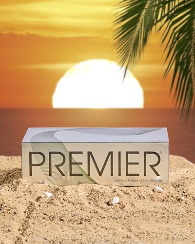 Image of Premier Box Face Tissue Papers 100 Pulls 2Ply (Pack of 4-400 Pulls, 800 Sheets) Soft & Absorbent Facial Tissues | Disposable Tissues for home, Car tissue box, Office tissue paper